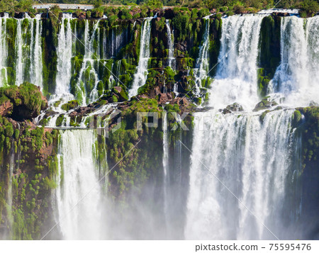 Iguazu Falls or Waterfall landscape 75595476