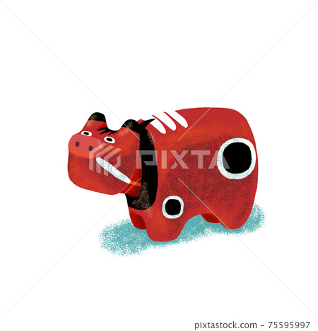 Illustration of red bee Illustration of red bee 75595997
