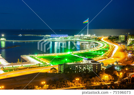 Baku aerial panoramic view Baku aerial panoramic view 75596073