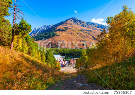 Mountains in Mount Elbrus region, Russia Mountains in Mount Elbrus region, Russia 75596307
