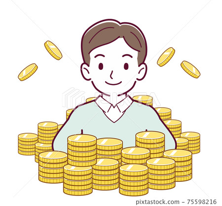 A person buried in gold A person buried in gold 75598216