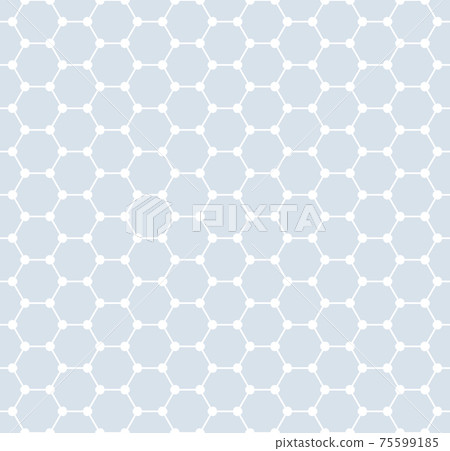 Abstract seamless geometric hexagons blue pattern. 75599185