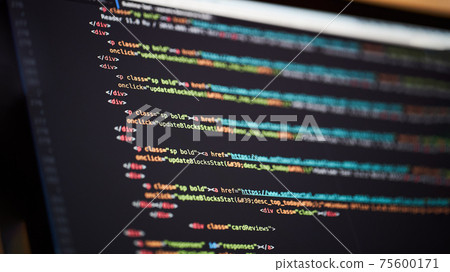Programming code abstract background of software developer. 75600171