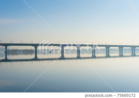Paton bridge Dnipro river Kyiv 75600172