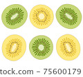 Green kiwi and gold kiwi 75600179