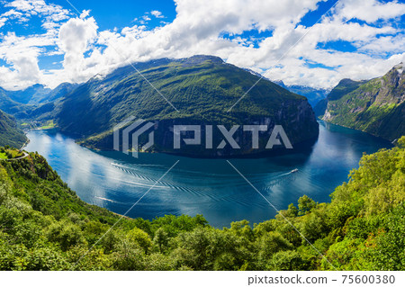 Geiranger at Geirangerfjord, Norway 75600380