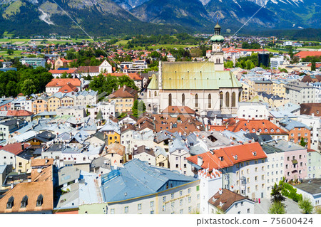 Hall Tirol aerial view Hall Tirol aerial view 75600424