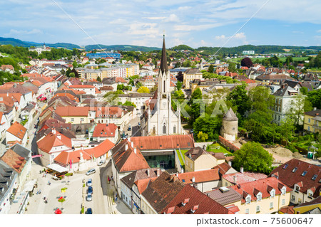 Melk Monastery aerial view 75600647