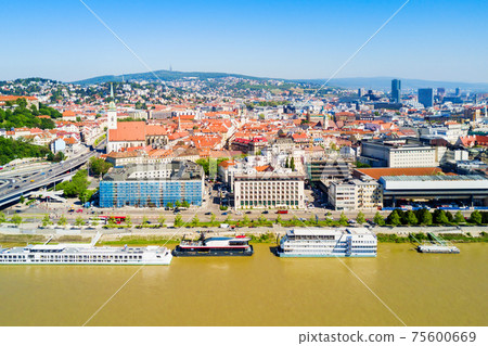 Bratislava aerial panoramic view 75600669