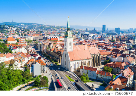 Bratislava aerial panoramic view Bratislava aerial panoramic view 75600677
