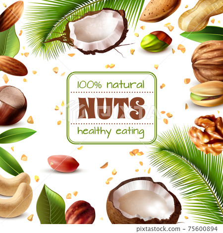Realistic Nuts Frame Realistic Nuts Frame 75600894