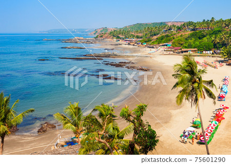 Vagator beach in Goa, India 75601290