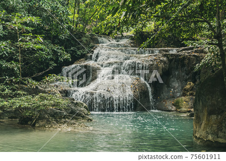 Waterfall in Thailand. Waterfall in Thailand. 75601911