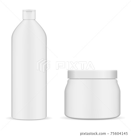 Cosmetic jar, shampoo bottle, cream jar mockup, 3d Cosmetic jar, shampoo bottle, cream jar mockup, 3d 75604145