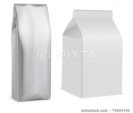 Coffee bag mockup, foil package, tea, biscuit Coffee bag mockup, foil package, tea, biscuit 75604146