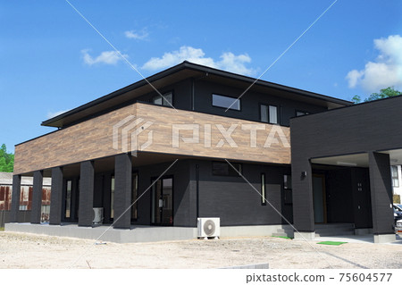 New black house with balcony New black house with balcony 75604577