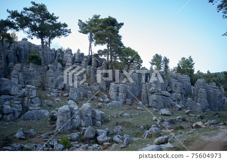 Geological landscape with beautiful rock formations. 75604973