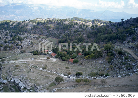 Picturesque mountain valley in summer. 75605009