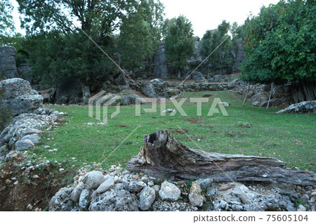 Beautiful nature background. Gray rocks. Beautiful nature background. Gray rocks. 75605104