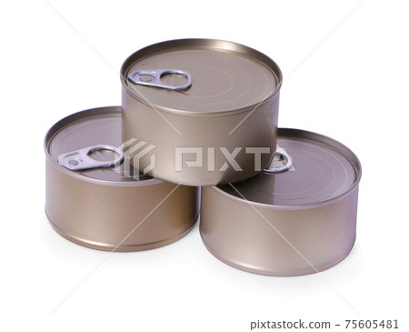 canned food isolated on a white background 75605481