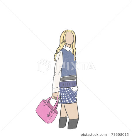 時尚女性的插圖 時尚女性的插圖 75608015