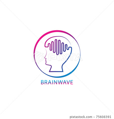 Colorful Brainwave Logo Design Template.... - Stock Illustration ...