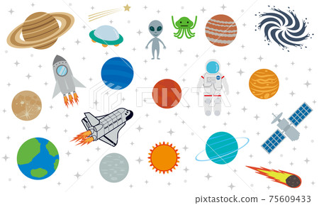 太空太陽系插圖素材集 75609433