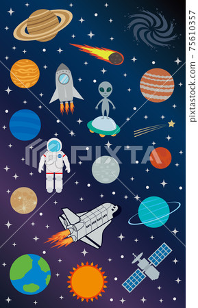 Space Solar System Space Shuttle Rocket Astronaut Space Solar System Space Shuttle Rocket Astronaut 75610357