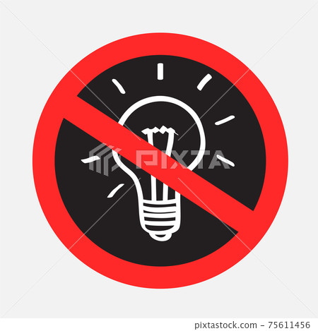 do not turn on the light sticker 75611456