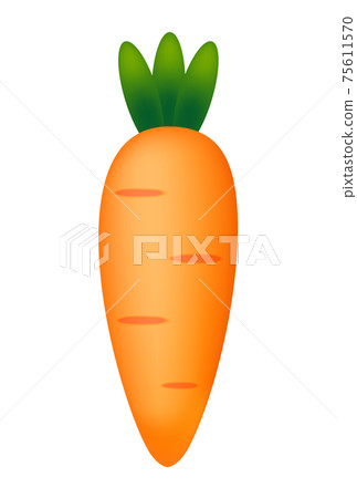 Abstract Carrot Icon Isolated on White Background. Vector Illustration 75611570