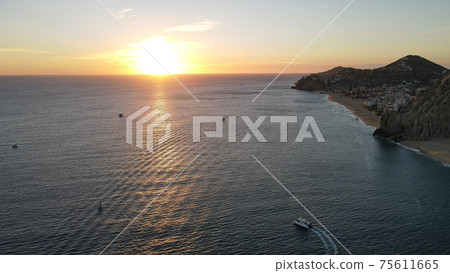 Cabo San Lucas drone footage sunset Cabo San Lucas drone footage sunset 75611665