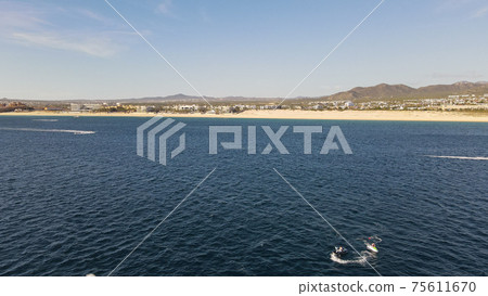 Winter season view of the coast from the Pacific Ocean Winter season view of the coast from the Pacific Ocean 75611670