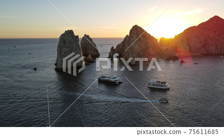 Cabo San Lucas boats see off the sunset Cabo San Lucas boats see off the sunset 75611685