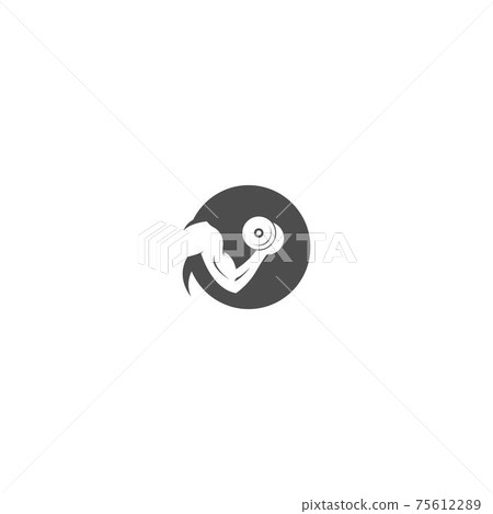 Muscle arm icon logo design vector illustration template Muscle arm icon logo design vector illustration template 75612289