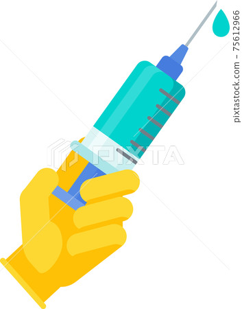Vaccination programm banner. Flat cartoon vector illustration. Vaccination programm banner. Flat cartoon vector illustration. 75612966