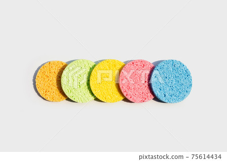 Sponge for face make-up cleaning on white Sponge for face make-up cleaning on white 75614434