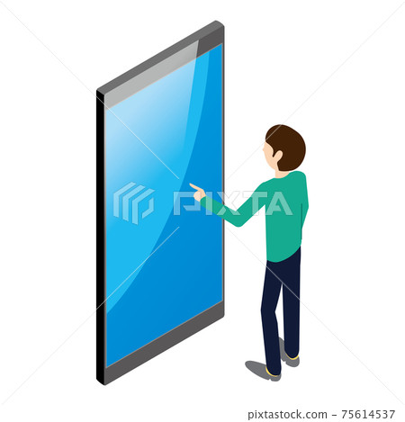 Person who operates smartphone 75614537