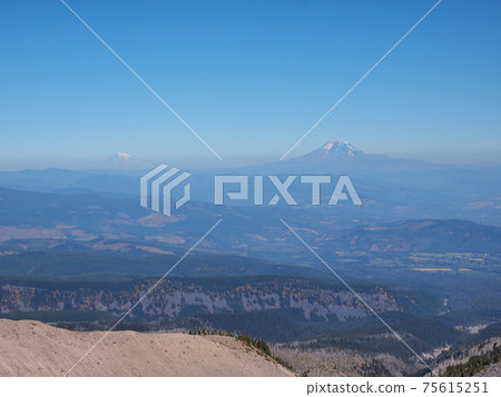 Mount Jefferson and Mount Rainier, Oregon. Mount Jefferson and Mount Rainier, Oregon. 75615251