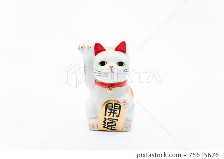 Maneki Neko white background Maneki Neko white background 75615676