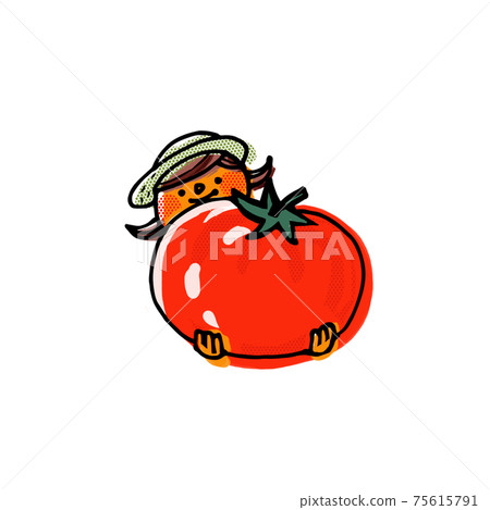 Girls with tomatoes Girls with tomatoes 75615791
