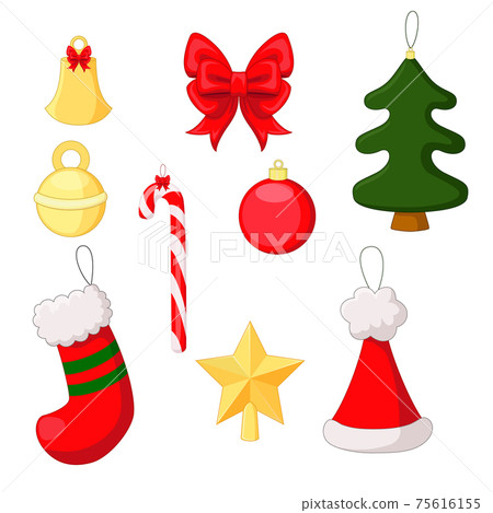 Christmas elements design collection isolated on white background Christmas elements design collection isolated on white background 75616155