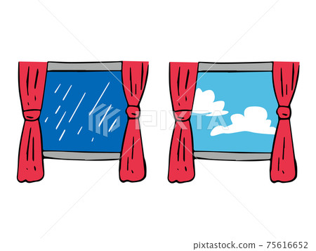 Rain and sunny windows / curtains 75616652