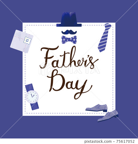 Father's Day watercolor-style gift item frame (gift, tie, shoes, watch) 75617052