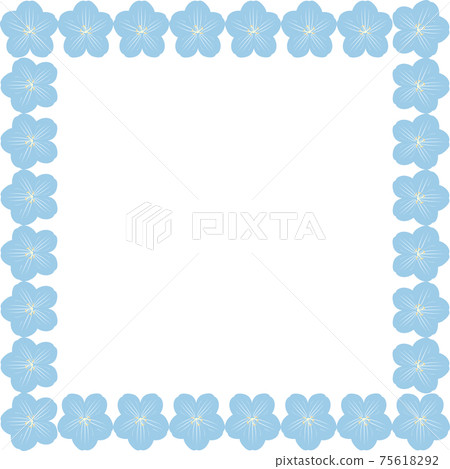 Nemophila Ruri Karakusa花彈簧框架框架框架複製空間背景圖材料 Nemophila Ruri Karakusa花彈簧框架框架框架複製空間背景圖材料 75618292