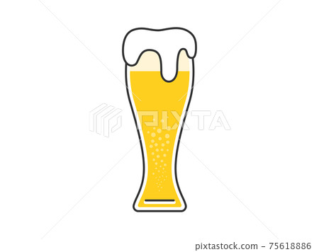 啤酒在啤酒杯中的插圖 75618886