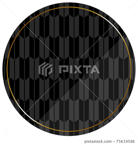 Circular frame black & gold with arrow pattern on the entire surface Circular frame black & gold with arrow pattern on the entire surface 75619586
