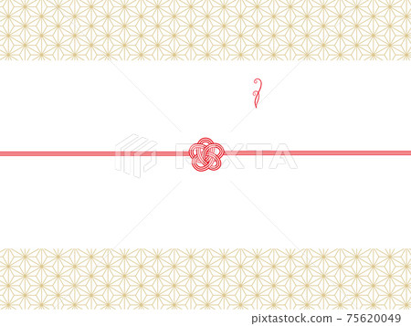 Japanese modern and fashionable Noshi paper hemp leaf pattern Japanese modern and fashionable Noshi paper hemp leaf pattern 75620049