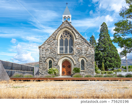 The historic church is sitting on Cromwell Heritage Precinct in New Zealand. The historic church is sitting on Cromwell Heritage Precinct in New Zealand. 75620196
