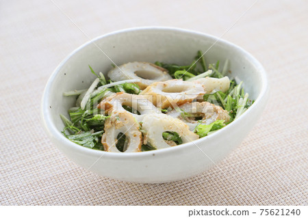 Mizuna and chikuwa with sesame mayonnaise 75621240