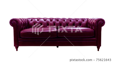 isolate seat leather sofa on white background isolate seat leather sofa on white background 75621643